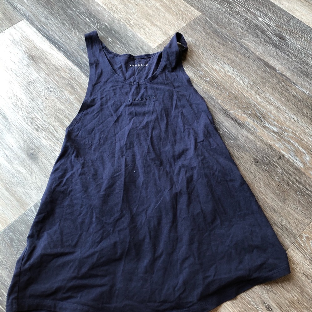 YoungLa Men’s Navy Blue Sleeveless Tank Top Size Large